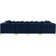 Meridian Furniture Tremblay Navy Velvet Modular Sectional
