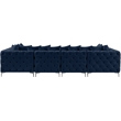 Meridian Furniture Tremblay Navy Velvet Modular Sectional
