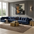 Meridian Furniture Tremblay Navy Velvet Modular Sectional