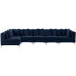 Meridian Furniture Tremblay Navy Velvet Modular Sectional