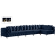Meridian Furniture Tremblay Navy Velvet Modular Sectional