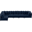 Meridian Furniture Tremblay Navy Velvet Modular Sectional