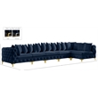 Meridian Furniture Tremblay Navy Velvet Modular Sectional
