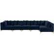 Meridian Furniture Tremblay Navy Velvet Modular Sectional