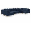 Meridian Furniture Tremblay Navy Velvet Modular Sectional