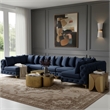 Meridian Furniture Tremblay Navy Velvet Modular Sectional
