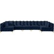 Meridian Furniture Tremblay Navy Velvet Modular Sectional