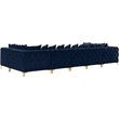 Meridian Furniture Tremblay Navy Velvet Modular Sectional