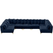 Meridian Furniture Tremblay Navy Velvet Modular Sectional