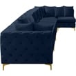 Meridian Furniture Tremblay Navy Velvet Modular Sectional