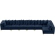 Meridian Furniture Tremblay Navy Velvet Modular Sectional