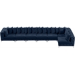 Meridian Furniture Tremblay Navy Velvet Modular Sectional