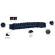Meridian Furniture Tremblay Navy Velvet Modular Sectional