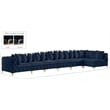 Meridian Furniture Tremblay Navy Velvet Modular Sectional