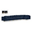 Meridian Furniture Tremblay Navy Velvet Modular Sectional