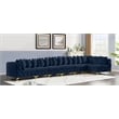 Meridian Furniture Tremblay Navy Velvet Modular Sectional