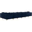 Meridian Furniture Tremblay Navy Velvet Modular Sectional