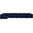 Meridian Furniture Tremblay Navy Velvet Modular Sectional