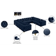 Meridian Furniture Tremblay Navy Velvet Modular Sectional