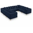 Meridian Furniture Tremblay Navy Velvet Modular Sectional