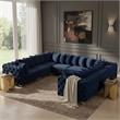 Meridian Furniture Tremblay Navy Velvet Modular Sectional