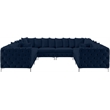 Meridian Furniture Tremblay Navy Velvet Modular Sectional