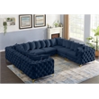 Meridian Furniture Tremblay Navy Velvet Modular Sectional