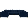 Meridian Furniture Tremblay Navy Velvet Modular Sectional