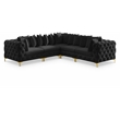 Meridian Furniture Tremblay Black Velvet Modular Sectional