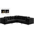 Meridian Furniture Tremblay Black Velvet Modular Sectional