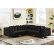 Meridian Furniture Tremblay Black Velvet Modular Sectional