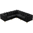 Meridian Furniture Tremblay Black Velvet Modular Sectional