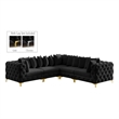 Meridian Furniture Tremblay Black Velvet Modular Sectional