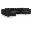 Meridian Furniture Tremblay Black Velvet Modular Sectional
