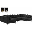 Meridian Furniture Tremblay Black Velvet Modular Sectional