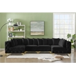 Meridian Furniture Tremblay Black Velvet Modular Sectional