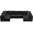 Meridian Furniture Tremblay Black Velvet Modular Sectional