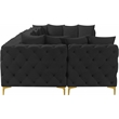 Meridian Furniture Tremblay Black Velvet Modular Sectional