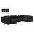 Meridian Furniture Tremblay Black Velvet Modular Sectional