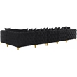 Meridian Furniture Tremblay Black Velvet Modular Sectional