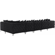 Meridian Furniture Tremblay Black Velvet Modular Sectional