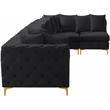 Meridian Furniture Tremblay Black Velvet Modular Sectional