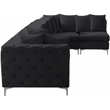 Meridian Furniture Tremblay Black Velvet Modular Sectional