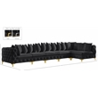 Meridian Furniture Tremblay Black Velvet Modular Sectional