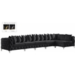 Meridian Furniture Tremblay Black Velvet Modular Sectional