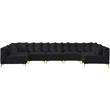 Meridian Furniture Tremblay Black Velvet Modular Sectional