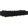 Meridian Furniture Tremblay Black Velvet Modular Sectional