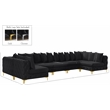 Meridian Furniture Tremblay Black Velvet Modular Sectional