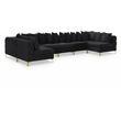 Meridian Furniture Tremblay Black Velvet Modular Sectional