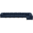 Meridian Furniture Tremblay Navy Velvet Modular Sectional